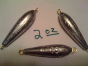 Inline Trolling Sinkers 2oz and 3oz Quantity 20 Each Size