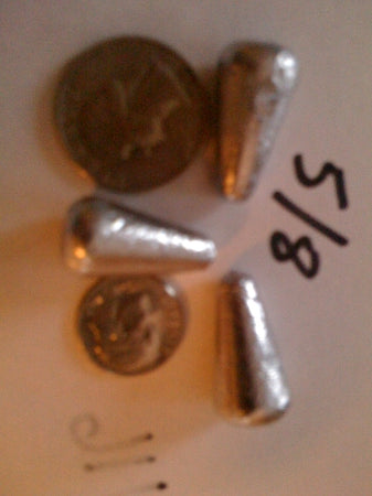 25 PACK 5/8oz Worm Slip Weights Bass Sinker Spinner Body