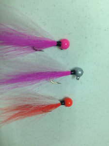 Roundhead Bucktail Jigs, Strong Hooks!