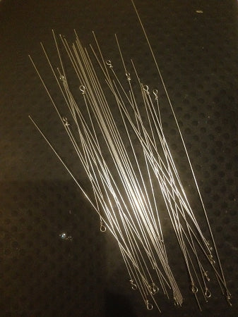 100 Pack Straight w/ Loop Wire Forms .035 Wire Make Spinners 6 inch