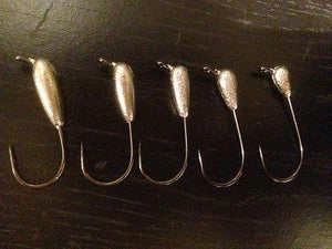 10 Pack Tapered "Speed Loader" Bass Tube Jig Head 60 Degree Heavy Duty Eagle Claw Sharp Hook