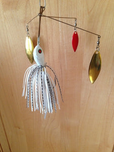 "Dominator" Series  3 Arm V Spinnerbait Gold Willowleaf Blades Alabama Bass!!