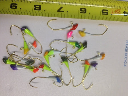 dart fishing hooks 100 Pack Gold Sickle Hook 1/8oz Shad Dart Jigs Ice Fishing, Panfish Sh – Crawdads Fishing Tackle