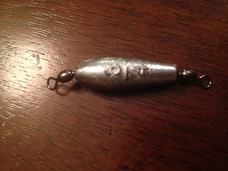 25 Pack 3/4oz Trolling Sinkers with #7 Crane Swivels