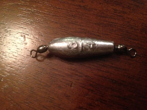 25 Pack 3/4oz Trolling Sinkers with #7 Crane Swivels