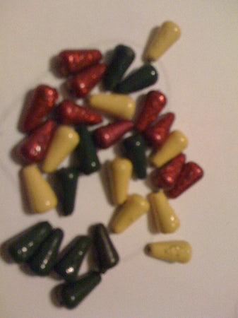 50 Pack Painted Worm Slip Sinkers or Inline Spinner Bodies