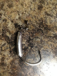 10 Pack WEIGHTED EWG Eagle Claw SWIMBAIT 3/0 or 4/0 BLACK Nickle HOOKS