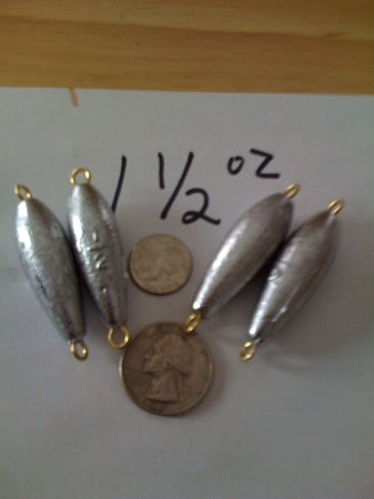 25 Pack Inline Trolling Sinker Weights  1.5oz