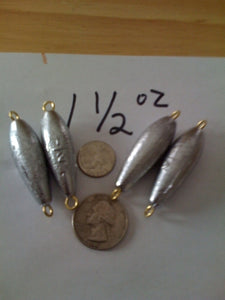 50 Pack Inline Trolling Sinkers 1 1/2 oz