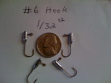 100 Pack 1/32oz Tube Jigs #6 Hook Bluegill, Perch, Crappie