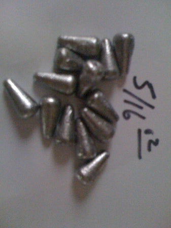 3/16, 1/8, 3/32 oz Worm Slip Bass Sinkers 25 Pack