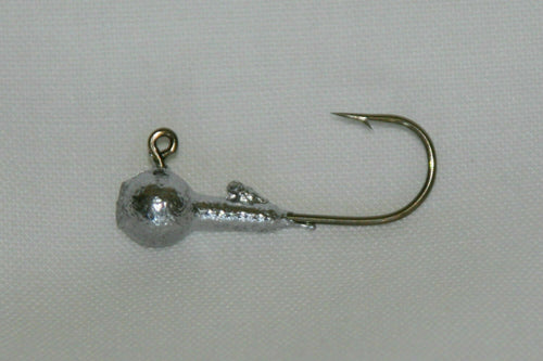 25 Pack Unpainted Roundhead Jigs With Black Nickel Hooks