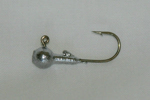 25 Pack Unpainted Roundhead Jigs With Black Nickel Hooks