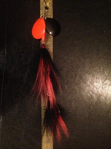 Muskie Bucktail Inline Tandom Spinner Black/Orange