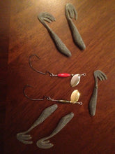 2 Pack Weedless Inline Spinner + 5 Free 3.5 Inch Shad Baits