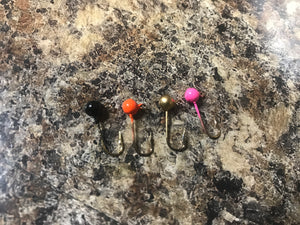 25 Pack 1/32oz Ball Round Head Jig