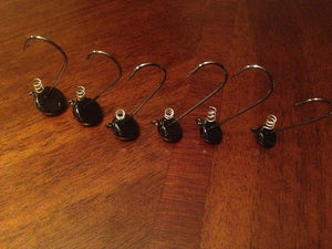 25 Pack Painted Stand Up Shakey Jigs Mustad Heavy Duty Hooks