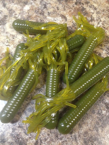8 Pack 4 Inch Bass Tube Baits