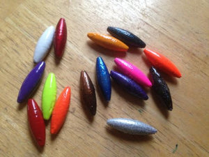 10 Pack of Lure Bodies, Make Musky, Salmon Inline Spinners, Slip Weights 1/8oz, 1/4oz