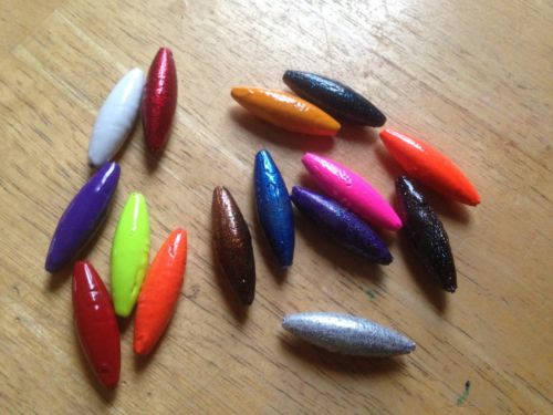10 Pack of Lure Bodies, Make Musky, Salmon Inline Spinners, Slip Weights 3/8oz